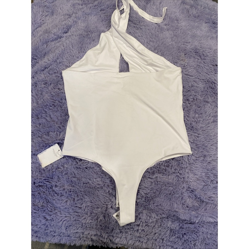 Reoria White Halter Tie Bodysuit Size XL - Picture 3 of 6